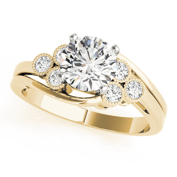 Cluster Sides Diamond Engagement Ring · 0.18 ct tw
