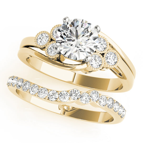 Cluster Sides Diamond Engagement Ring · 0.18 ct tw
