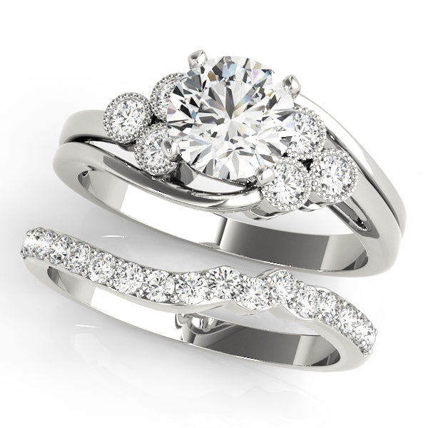 Cluster Sides Diamond Engagement Ring · 0.18 ct tw