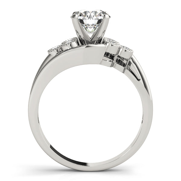 Cluster Sides Diamond Engagement Ring · 0.18 ct tw