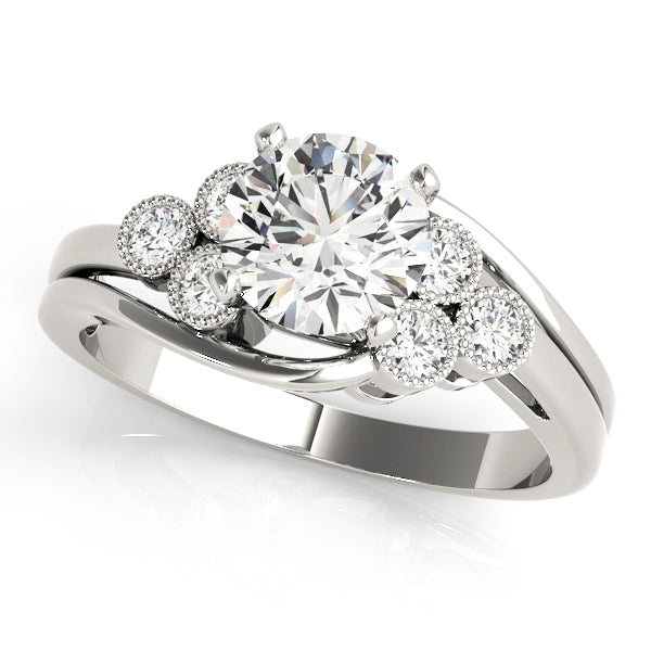 Cluster Sides Diamond Engagement Ring · 0.18 ct tw