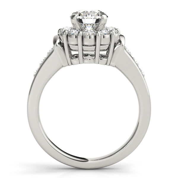 Round Halo Diamond Engagement Ring · 0.74 ct tw