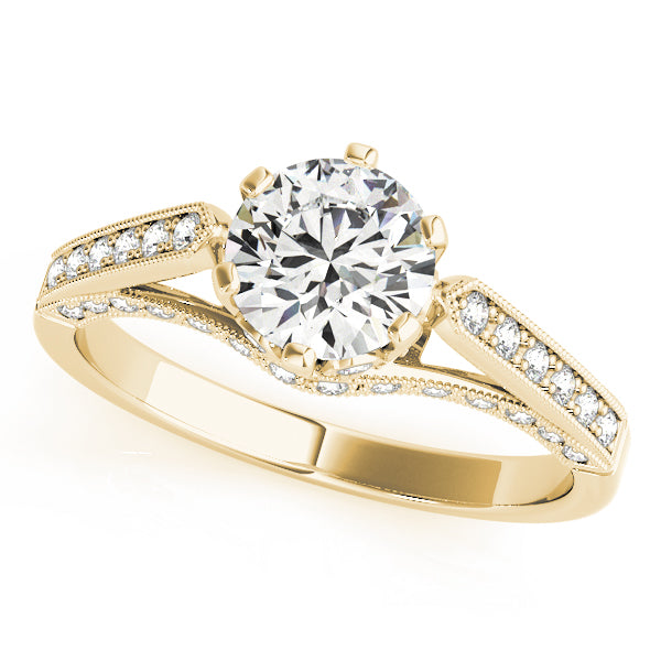 Round Single Row Prong Set Diamond Engagement Ring · 1.10 ct tw