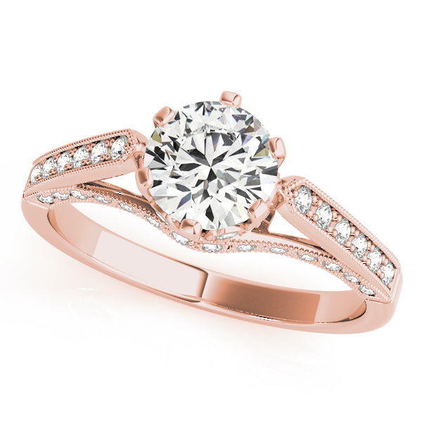 Round Single Row Prong Set Diamond Engagement Ring · 0.83 ct tw
