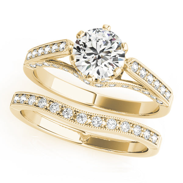 Round Single Row Prong Set Diamond Engagement Ring · 1.10 ct tw