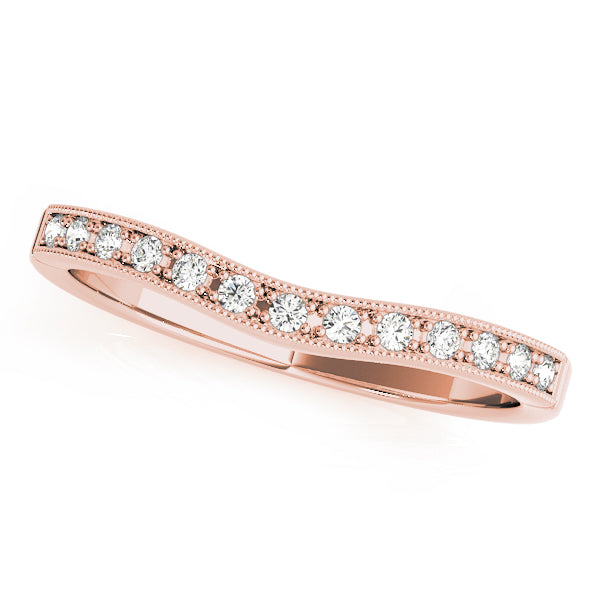 Curved Diamond Wedding Band · 0.11 ct tw
