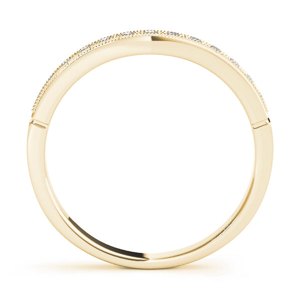 Curved Diamond Wedding Band · 0.11 ct tw