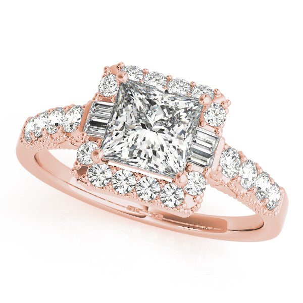Square Halo & Cushion Diamond Engagement Ring · 2.03 ct tw