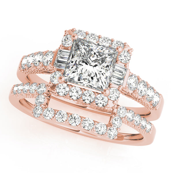 Square Halo & Cushion Diamond Engagement Ring · 1.84 ct tw