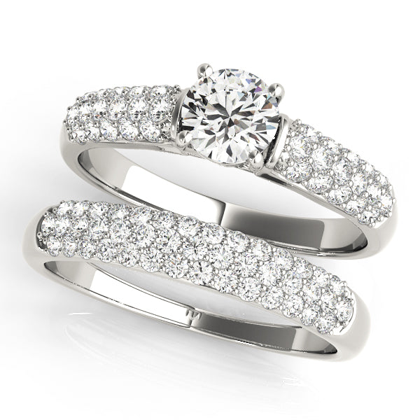 Pave Diamond Engagement Ring · 0.42 ct tw