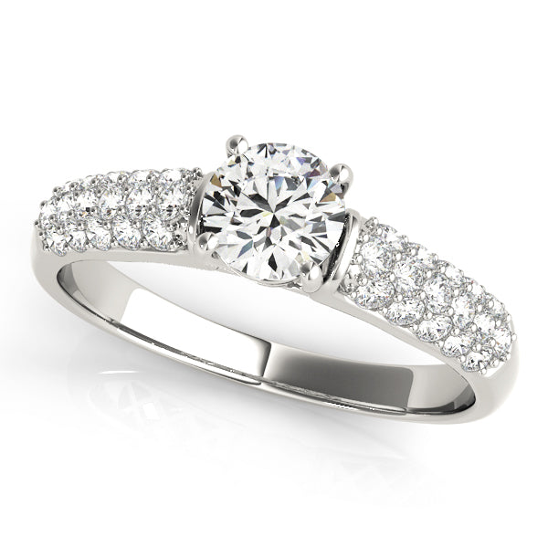 Pave Diamond Engagement Ring · 0.42 ct tw