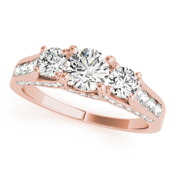 Round Three-Stone Diamond Engagement Ring · 1.26 ct tw