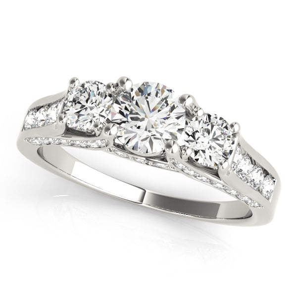 Round Three-Stone Diamond Engagement Ring · 1.26 ct tw