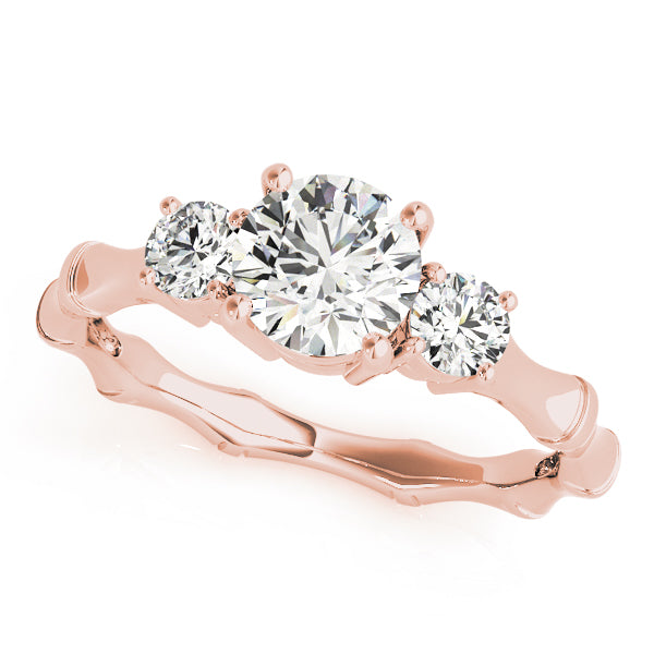Round Three-Stone Diamond Engagement Ring · 0.99 ct tw