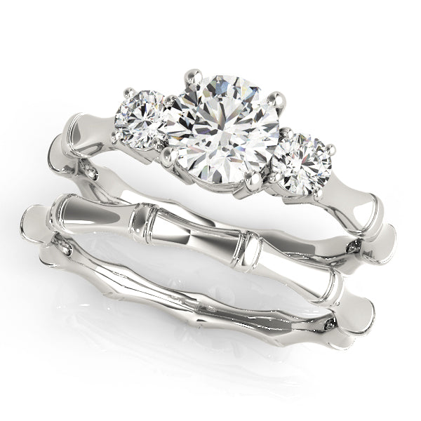 Round Three-Stone Diamond Engagement Ring · 1.09 ct tw