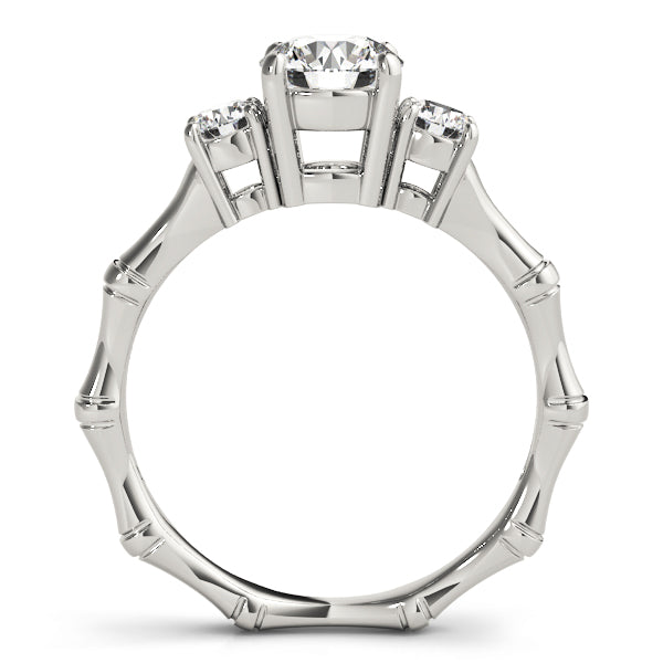 Round Three-Stone Diamond Engagement Ring · 0.99 ct tw