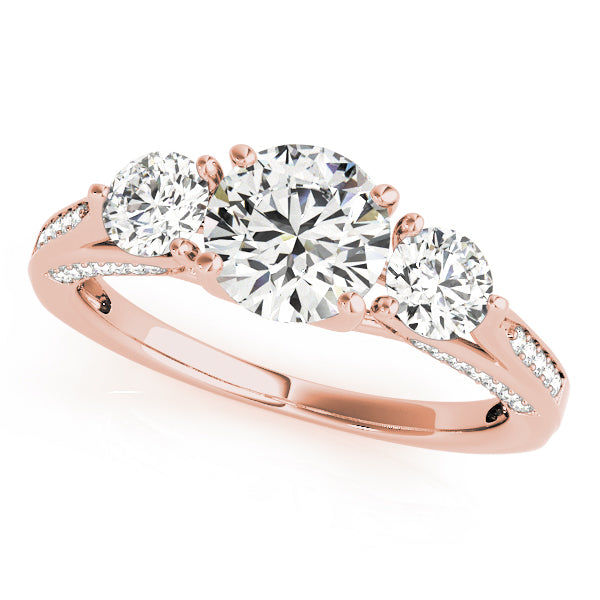 Round Three-Stone Diamond Engagement Ring · 1.69 ct tw