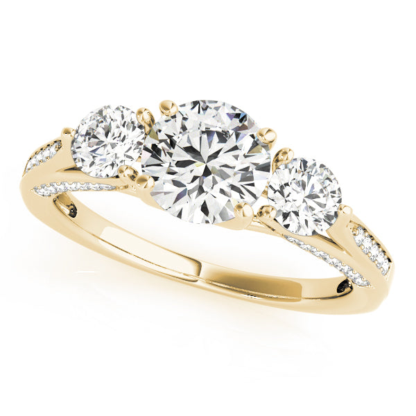 Round Three-Stone Diamond Engagement Ring · 1.69 ct tw