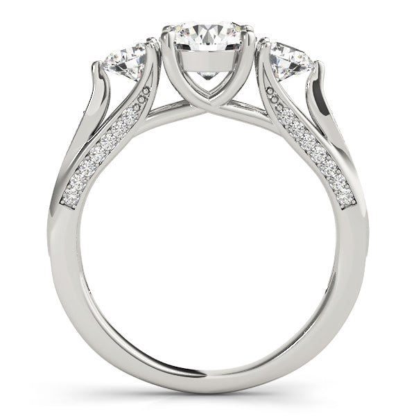 Round Three-Stone Diamond Engagement Ring · 1.69 ct tw