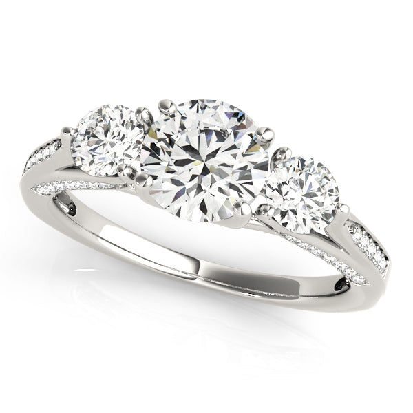 Round Three-Stone Diamond Engagement Ring · 1.69 ct tw