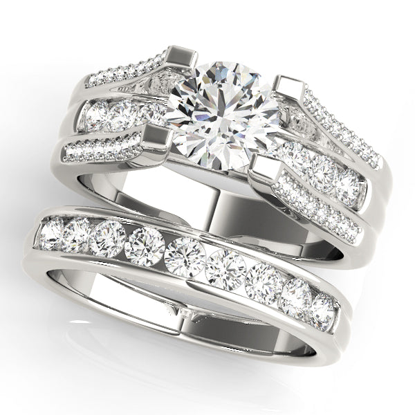 Round Multi-Row Diamond Engagement Ring · 1.54 ct tw