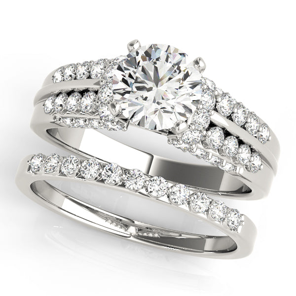 Pave Diamond Engagement Ring · 0.44 ct tw