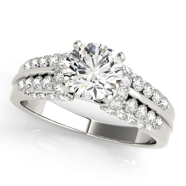 Pave Diamond Engagement Ring · 0.44 ct tw