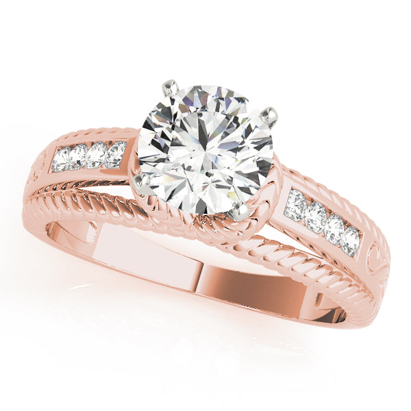 Single Row Channel Set Diamond Engagement Ring · 0.12 ct tw