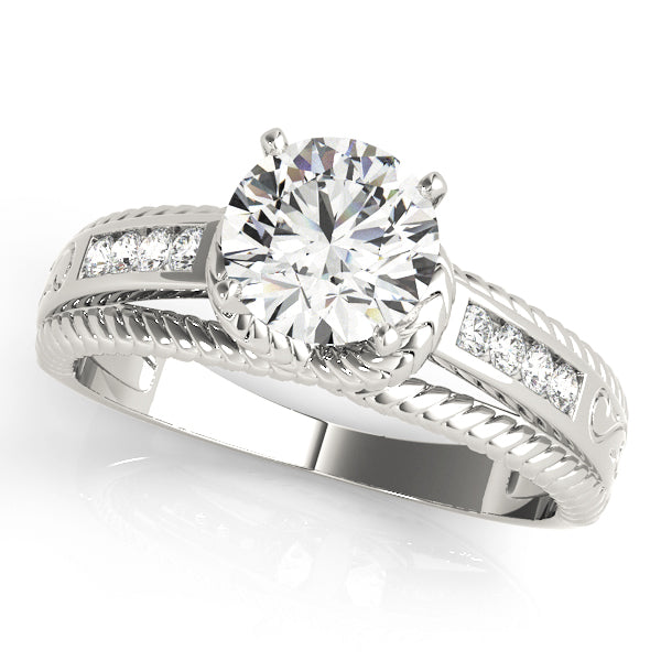 Single Row Channel Set Diamond Engagement Ring · 0.12 ct tw