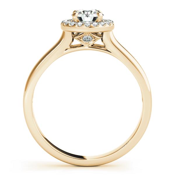 Round Halo Diamond Engagement Ring · 0.10 ct tw