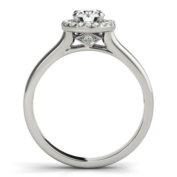 Round Halo Diamond Engagement Ring · 0.10 ct tw