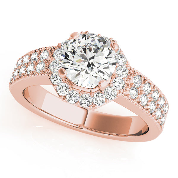 Round Halo Diamond Engagement Ring · 0.31 ct tw