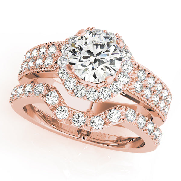 Round Halo Diamond Engagement Ring · 0.31 ct tw