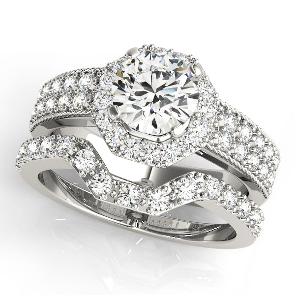 Round Halo Diamond Engagement Ring · 0.31 ct tw
