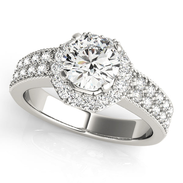 Round Halo Diamond Engagement Ring · 0.31 ct tw