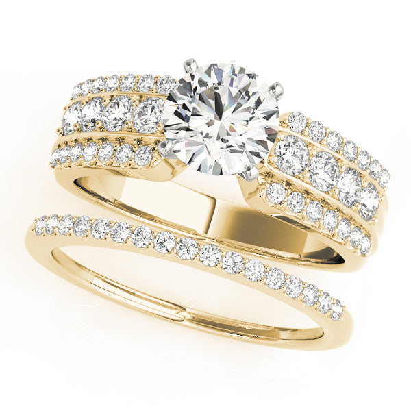 Multi-Row Diamond Engagement Ring · 0.46 ct tw
