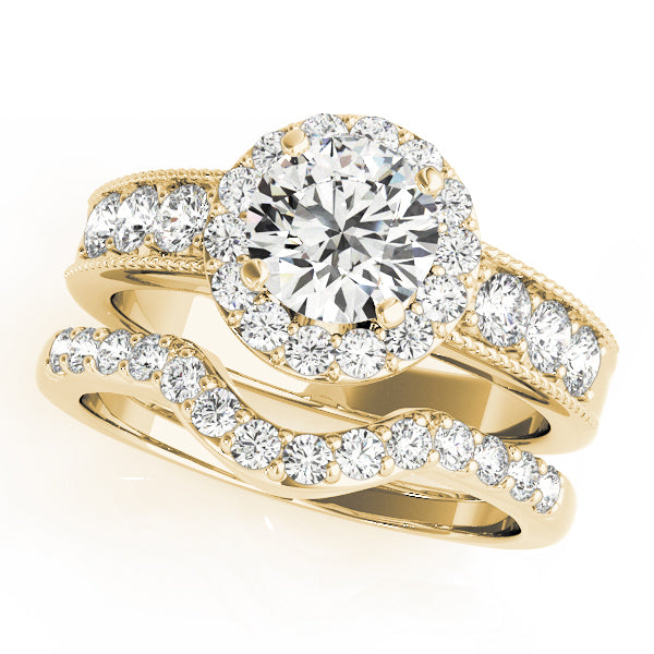 Round Halo Diamond Engagement Ring · 0.70 ct tw