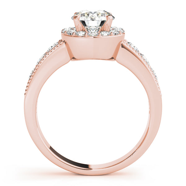 Round Halo Diamond Engagement Ring · 0.70 ct tw