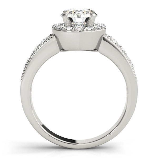 Round Halo Diamond Engagement Ring · 0.70 ct tw