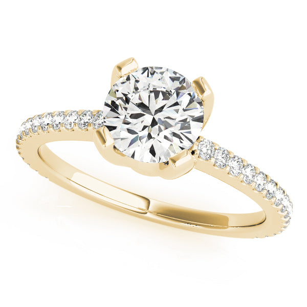 Round Single Row Prong Set Diamond Engagement Ring · 1.23 ct tw