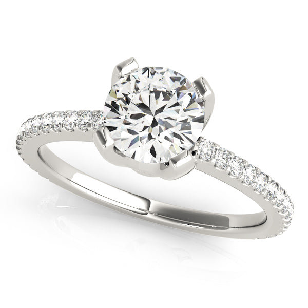 Round Single Row Prong Set Diamond Engagement Ring · 1.23 ct tw