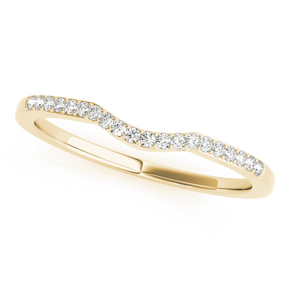 Curved Diamond Wedding Band · 0.10 ct tw