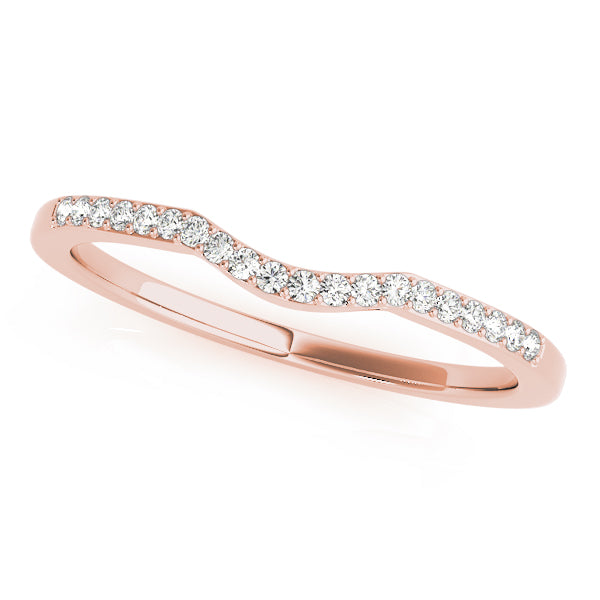 Curved Diamond Wedding Band · 0.10 ct tw