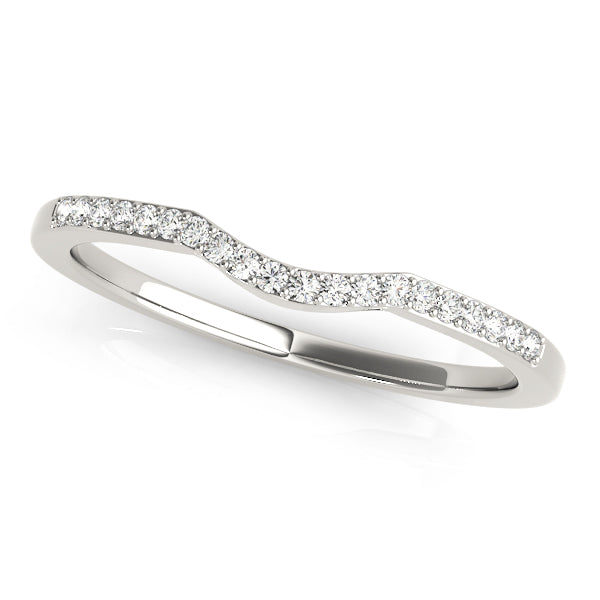 Curved Diamond Wedding Band · 0.10 ct tw