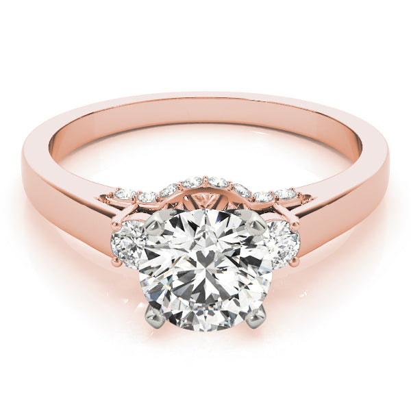 Round Three-Stone Diamond Engagement Ring · 0.28 ct tw