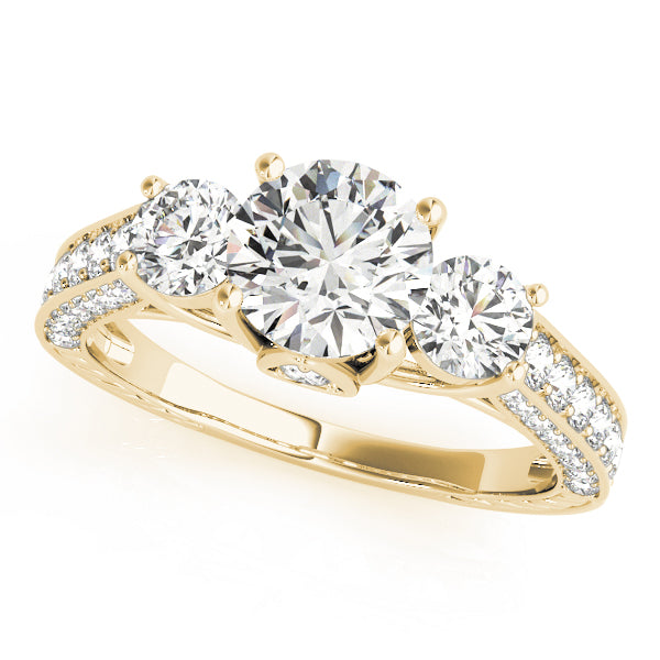 Round Three-Stone Diamond Engagement Ring · 2.29 ct tw