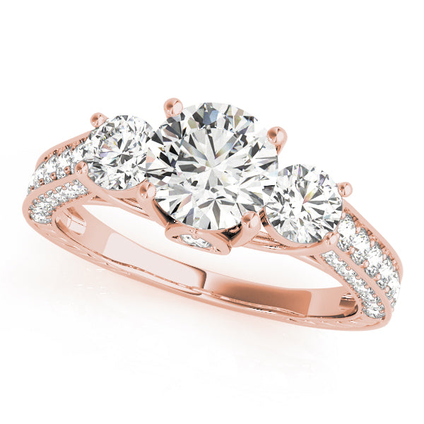 Round Three-Stone Diamond Engagement Ring · 2.29 ct tw