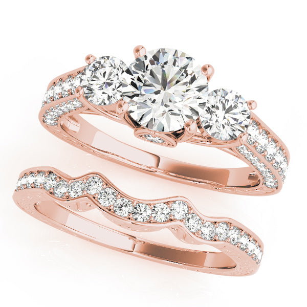 Round Three-Stone Diamond Engagement Ring · 2.04 ct tw