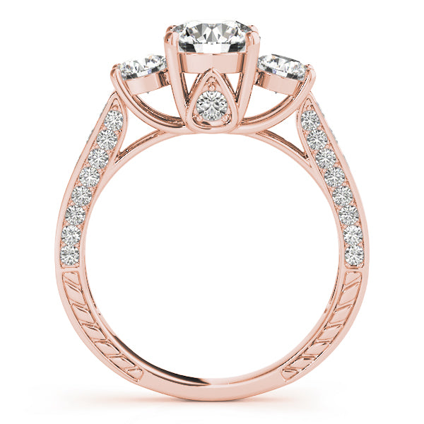 Round Three-Stone Diamond Engagement Ring · 2.04 ct tw