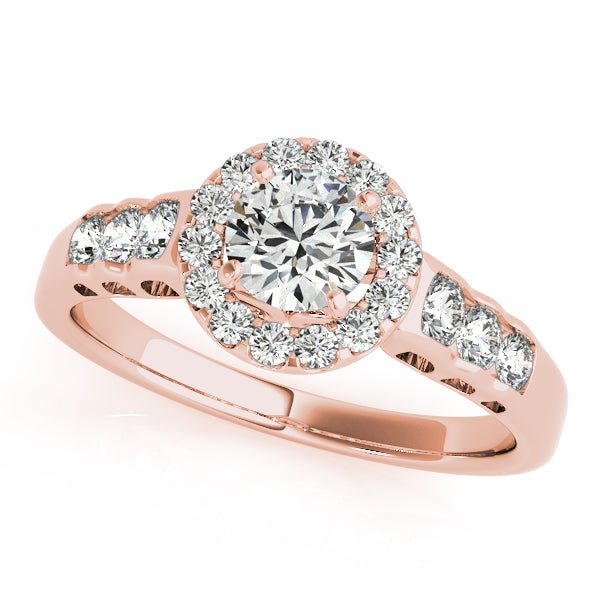 Round Halo Diamond Engagement Ring · 0.46 ct tw